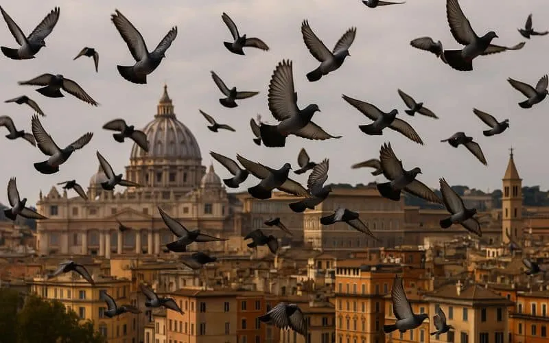 Roma invasa dai piccioni foto vaticano