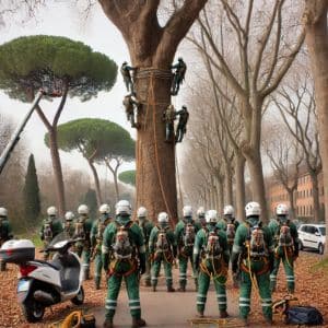 abbattimento alberi a Roma