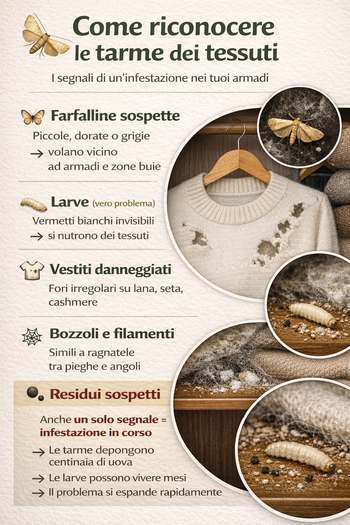infografica riconoscere le tarme
