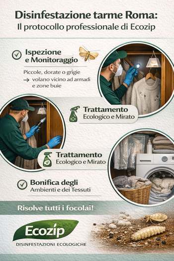 infografica tarme disinfestazione